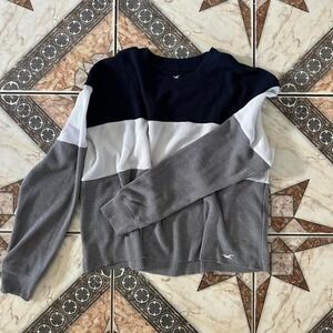 XS Hollister Tri Color Boyfriend Tee Long Sleeve
